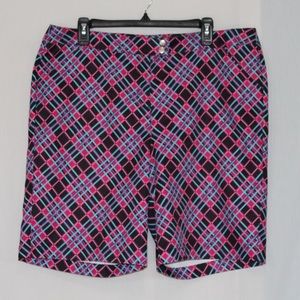 Pga tour womens Plaid Shorts Golf Shorts.